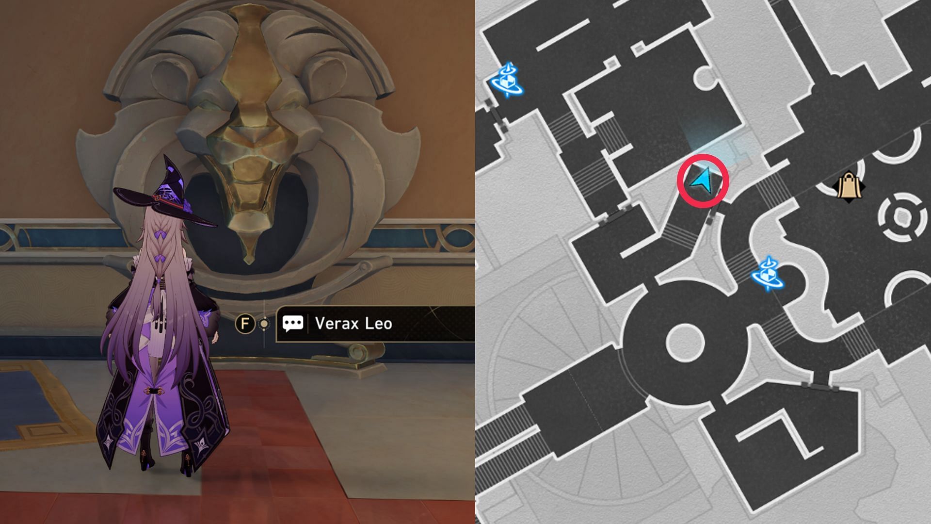 Location of Verax Leo #5 (Image via HoYoverse)