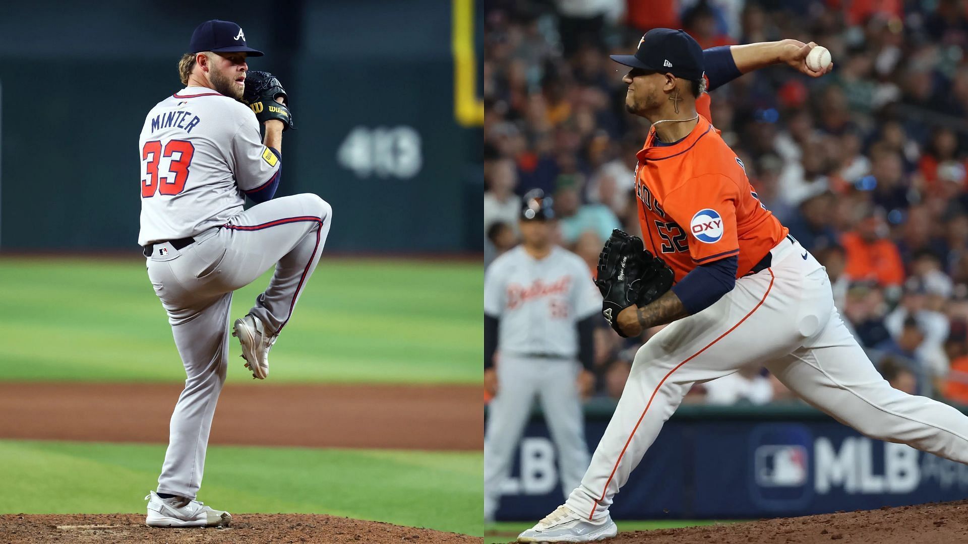 Bryan Abreu and A.J. Minter are two of the top ten relief pitchers heading into 2025 (Photo Source: IMAGN)