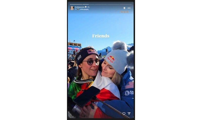 Screenshot of Lindsey Vonn&#039;s Instagram Story. Credits - IG/lindseyvonn