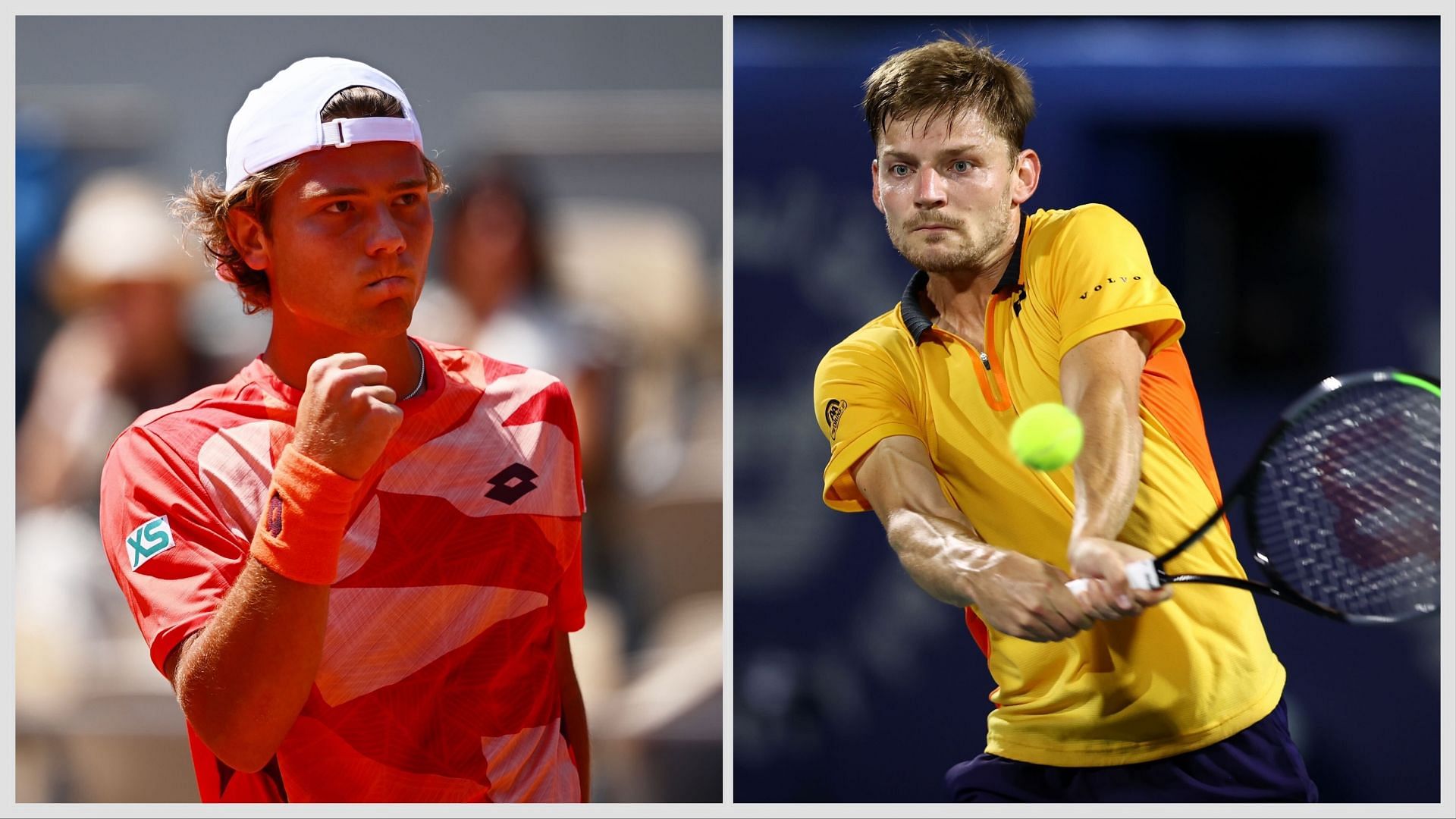 Aleksandar Kovacevic (L) vs David Goffin (R), (Source: Getty Images)