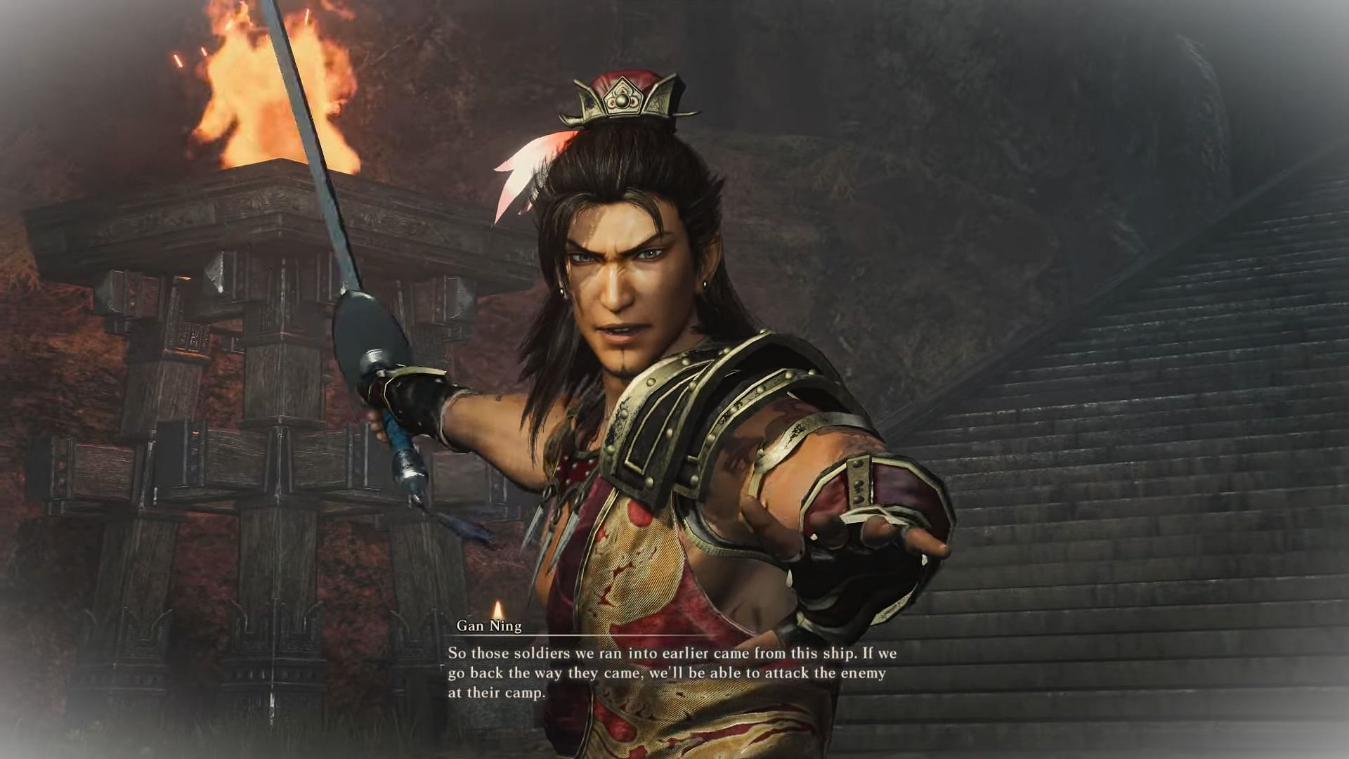 Gan Ning from the Subjugation of Huang Zu in Dynasty Warriors Origins (Image via Koei Tecmo)