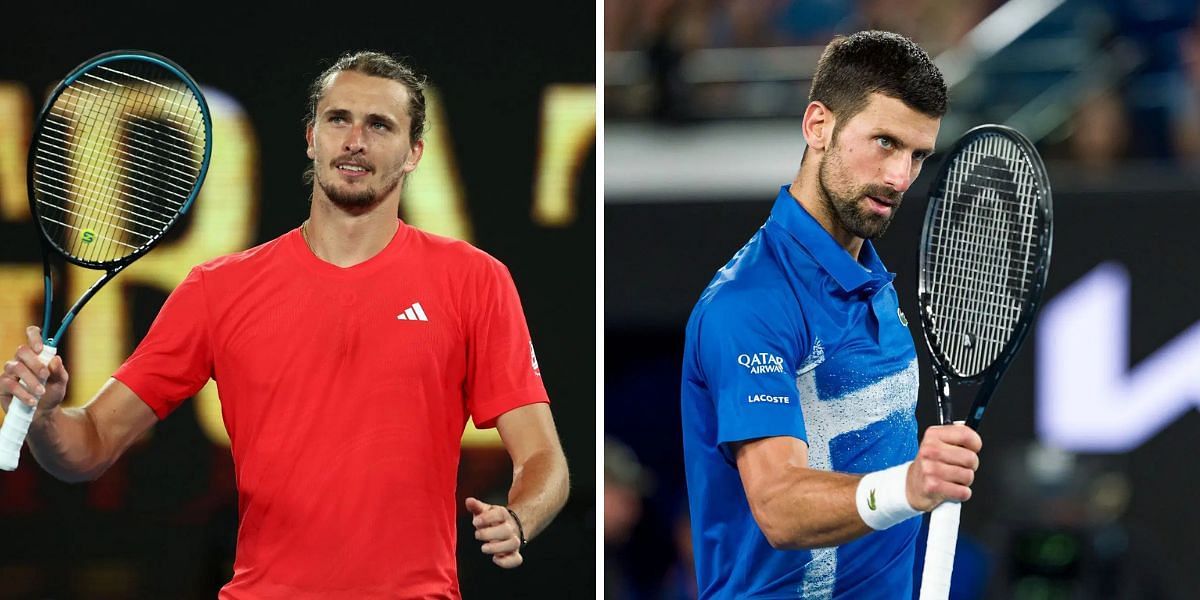 Alexander Zverev vs Novak Djokovic is one of the semifinal matches at the Australian Open 2025. (Photos: Getty)