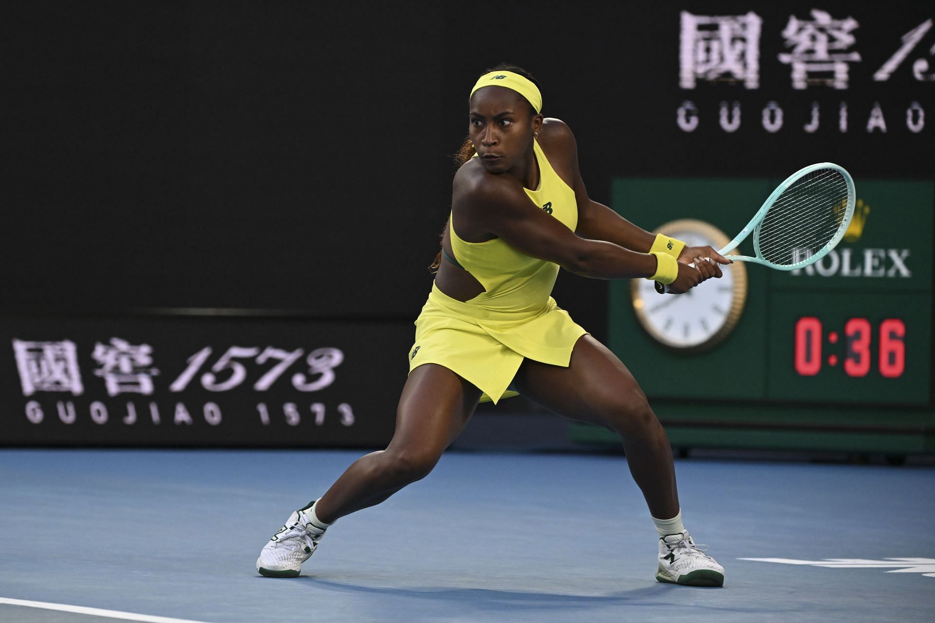 Coco Gauff in action at the Australian Open