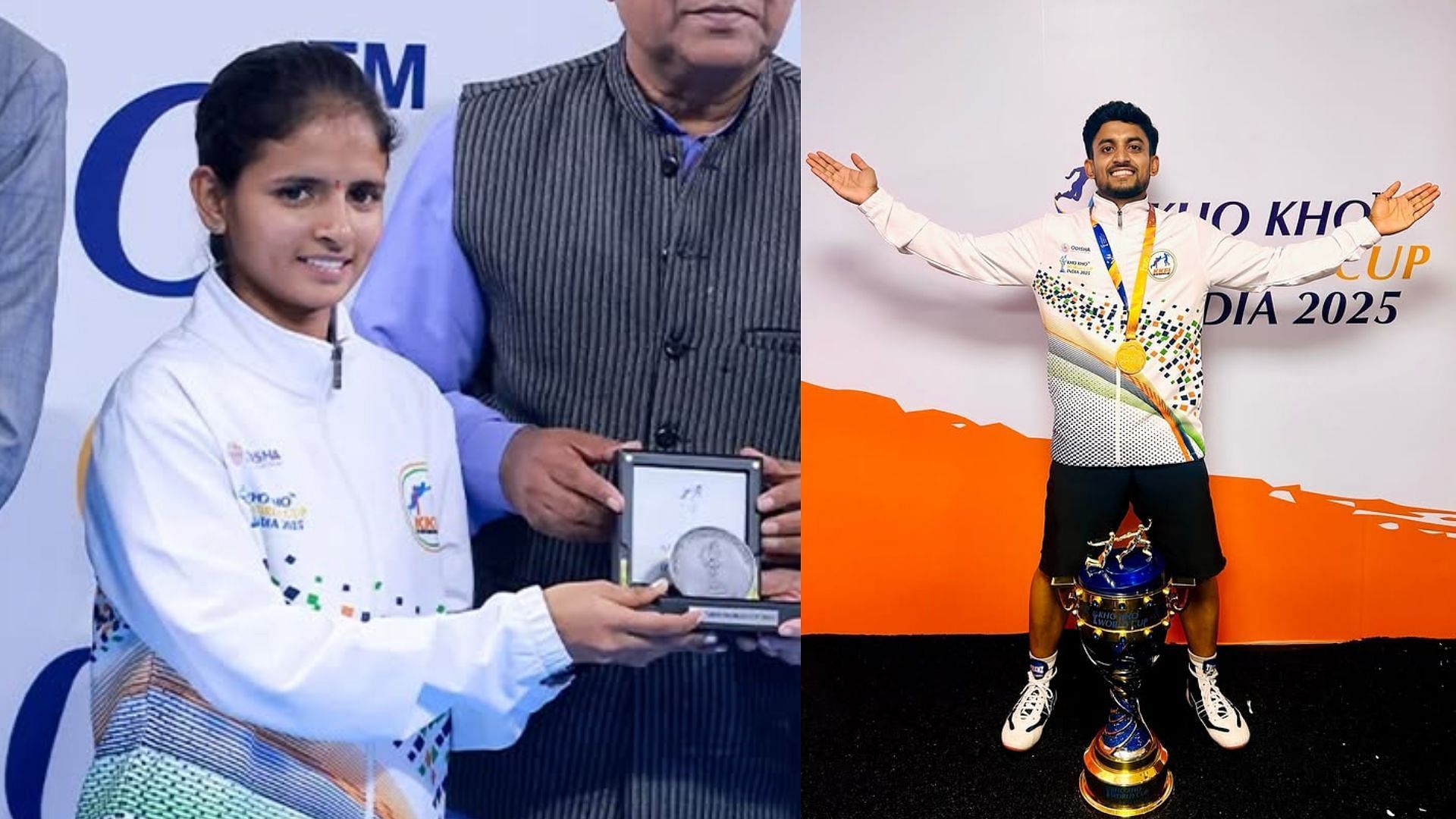 &ldquo;We did not get the respect we deserve&rdquo; - Karnataka&rsquo;s World Champion Kho Kho players reject cash prize from the government (Images via MK Gautham/IG and KhoKhoWorldCupIndia/IG)