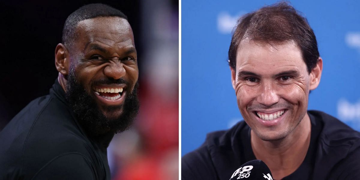 Rafael Nadal congratulates LeBron James for joining the E1 Series I Image Source: Getty