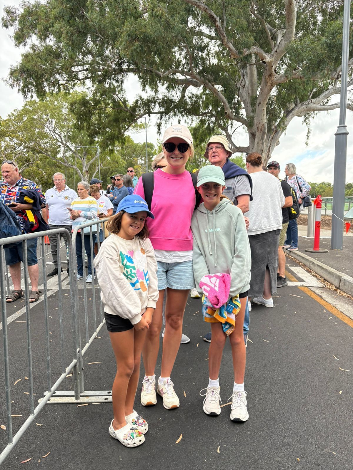 Chloe (L) and Emily (R) with Katie (C) at The Drive.