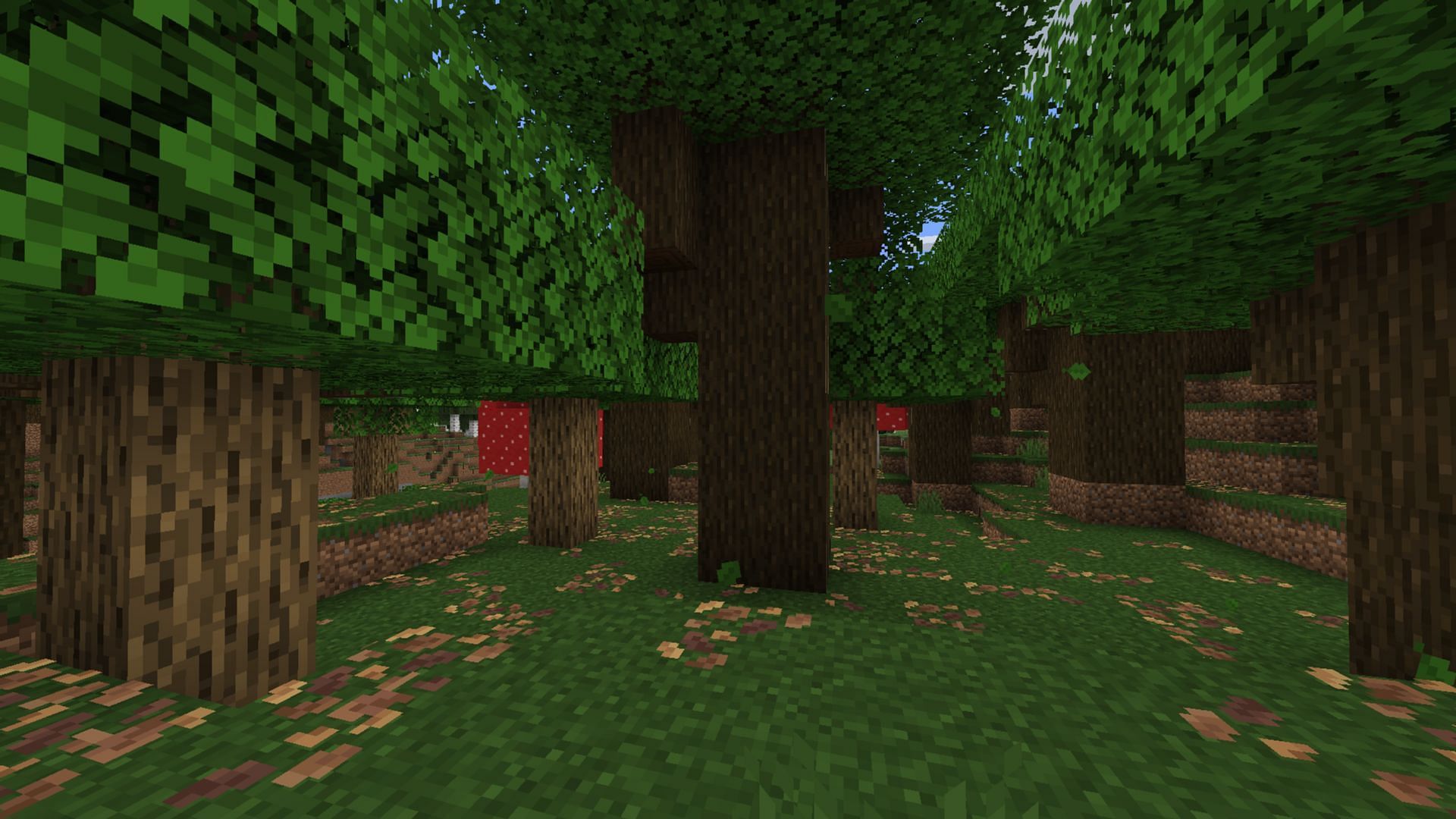 The latest snapshot adds leaf litter and enhances the immersiveness of the forest biomes (Image via Mojang Studios)