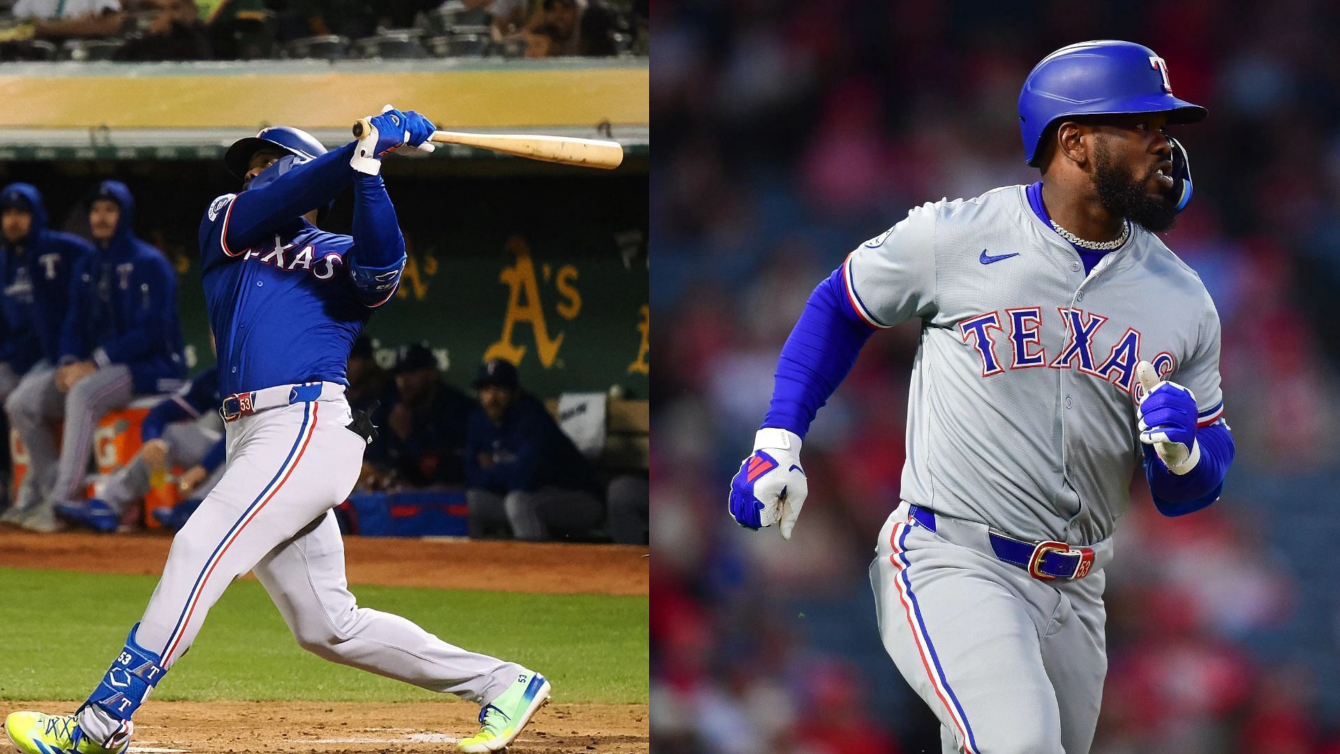 Adolis Garcia could have plenty of suitors on the trade market if he becomes available by the Texas Rangers (Photo Source: IMAGN)