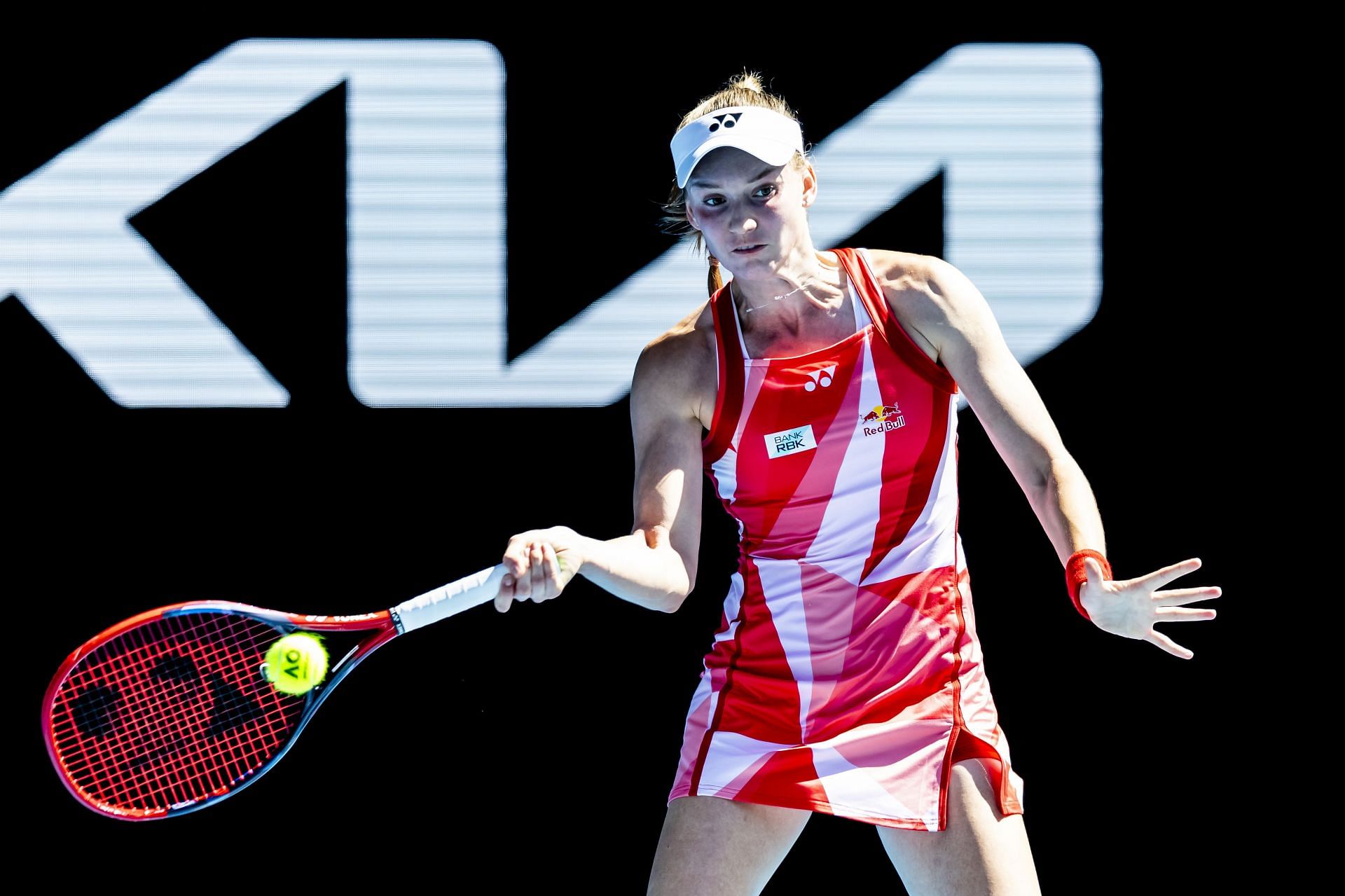 Elena Rybakina in her Yonex dress at the 2025 Australian Open. (Source: Getty)