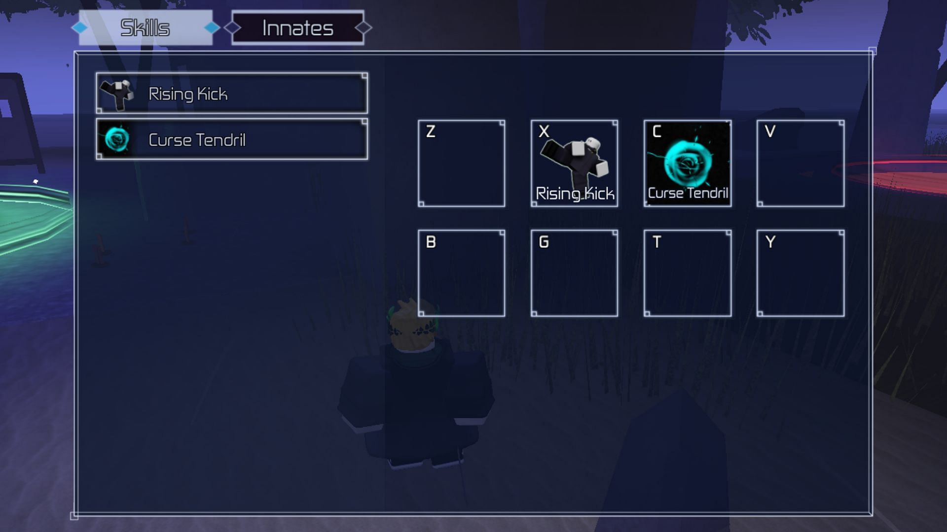 You obtain new skills by unlocking nodes in the Skill Tree (Image via Roblox)