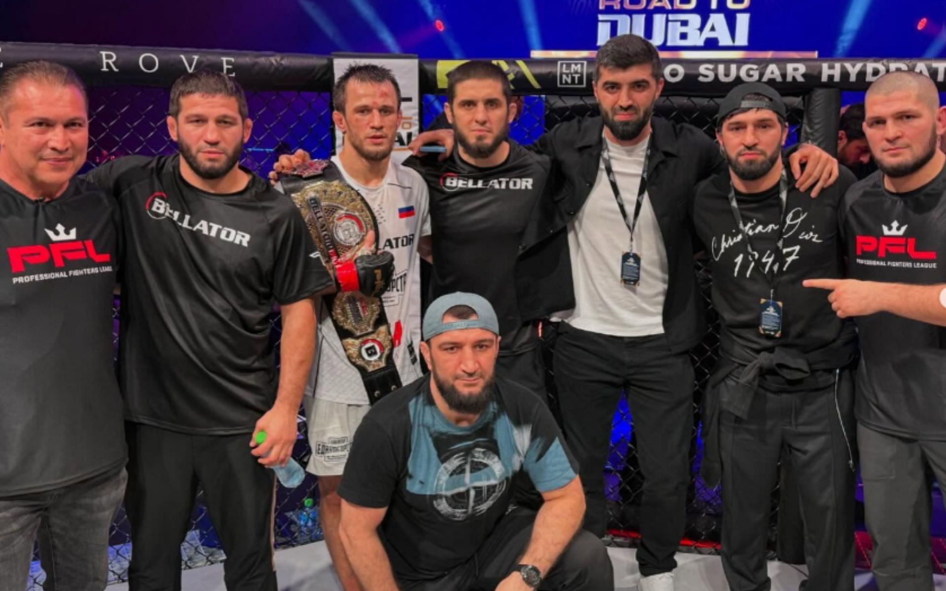 Islam Makhachev (middle) shares short message following Usman Nurmagomedov