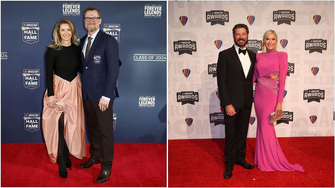 In Picture: Dale Earnhardt Jr. and his wife, Amy Earnhardt and Martin Truex Jr. and his late ex-girlfriend Sherry Pollex (from Left). Credit: Getty Images