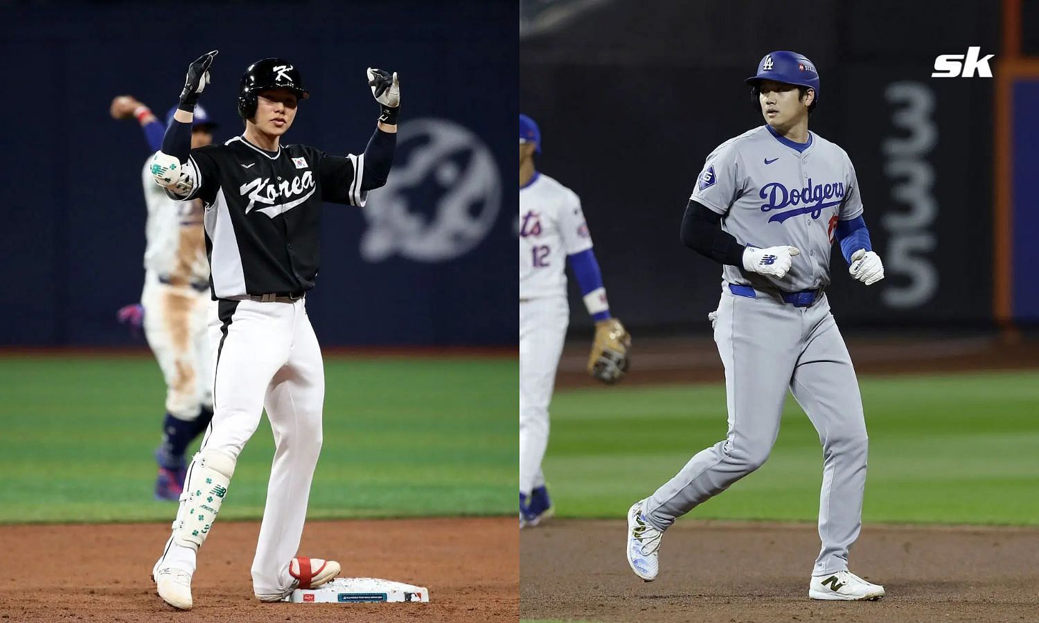 Hyeseong Kim (left) and Shohei Ohtani (right) (Getty)