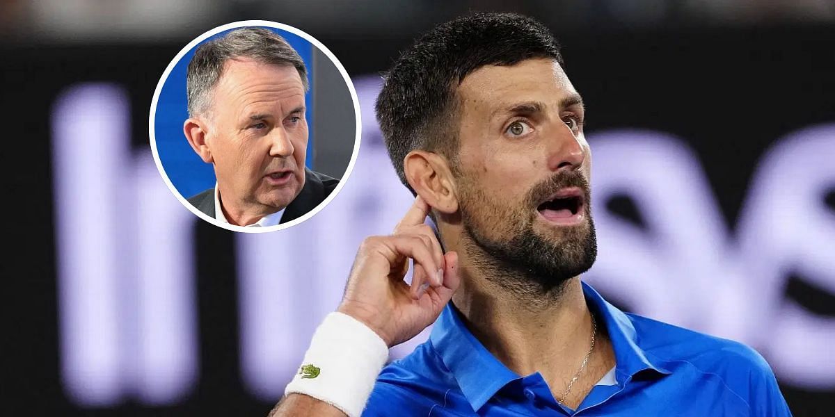 Tony Jones (left inset), Novak Djokovic (right), Sources: Getty