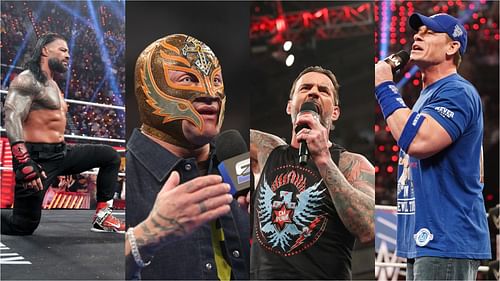 Roman Reigns, Rey Mysterio, CM Punk, and John Cena have all declared for the Men's Royal Rumble. [Images via WWE.com]