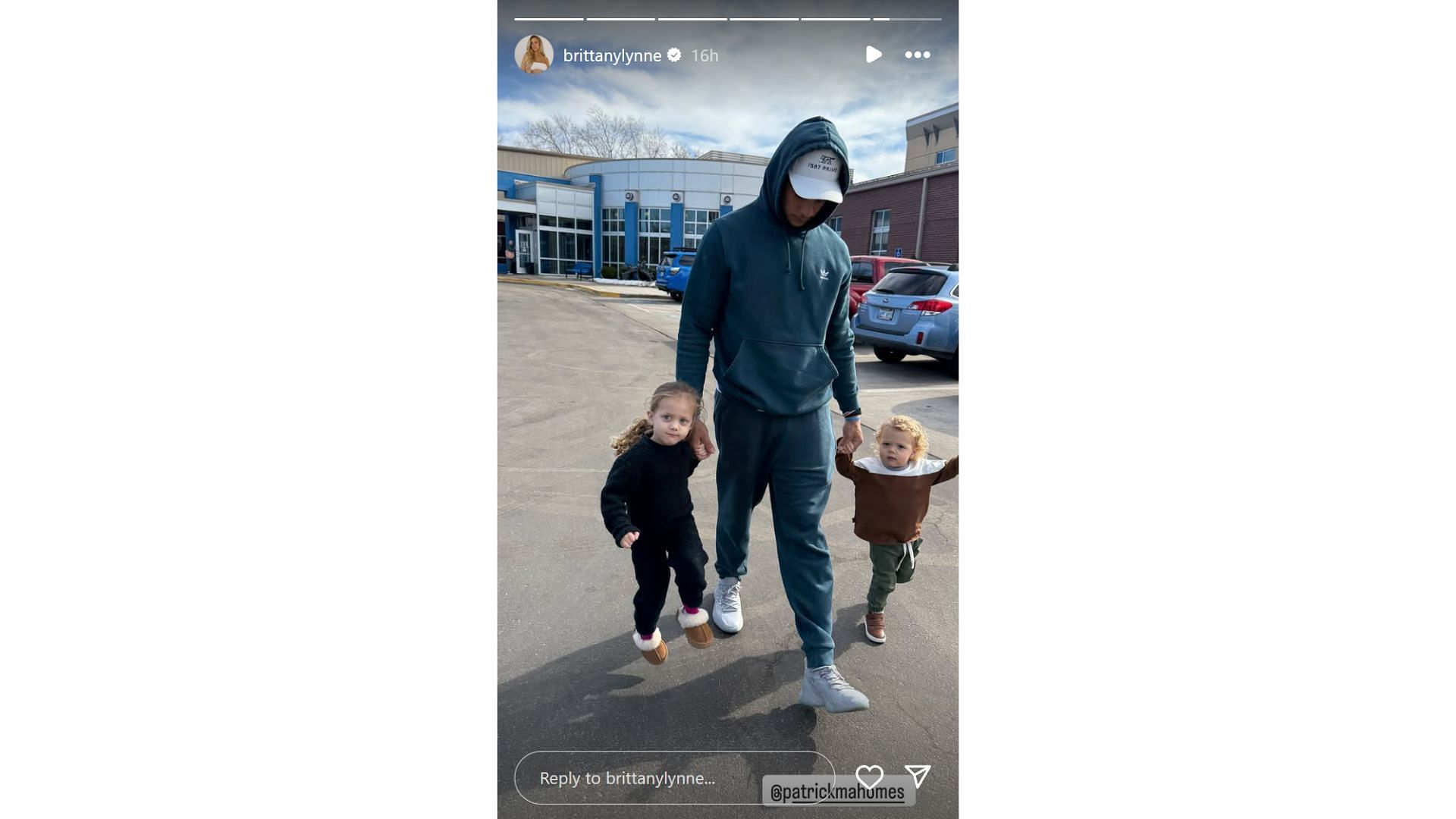 Patrick Mahomes and wife Brittany step out with children ahead of Super Bowl [Image credit: @brittanylynne IG]