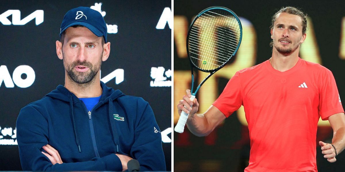 Novak Djokovic (L) &amp; Alexander Zverev (R) [Image Source: Getty Images]