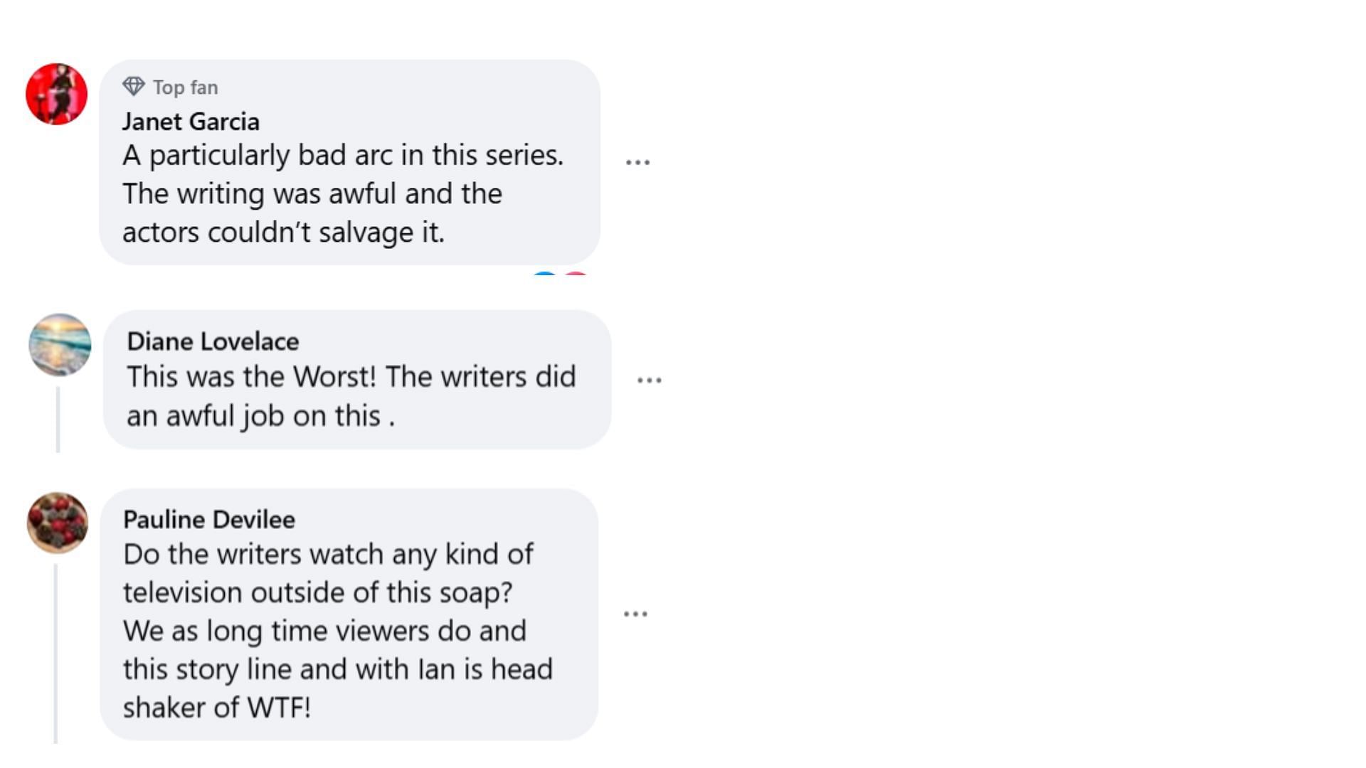 Fans blame writers for the poor story arc (Image via Facebook/The Young and the Restless)