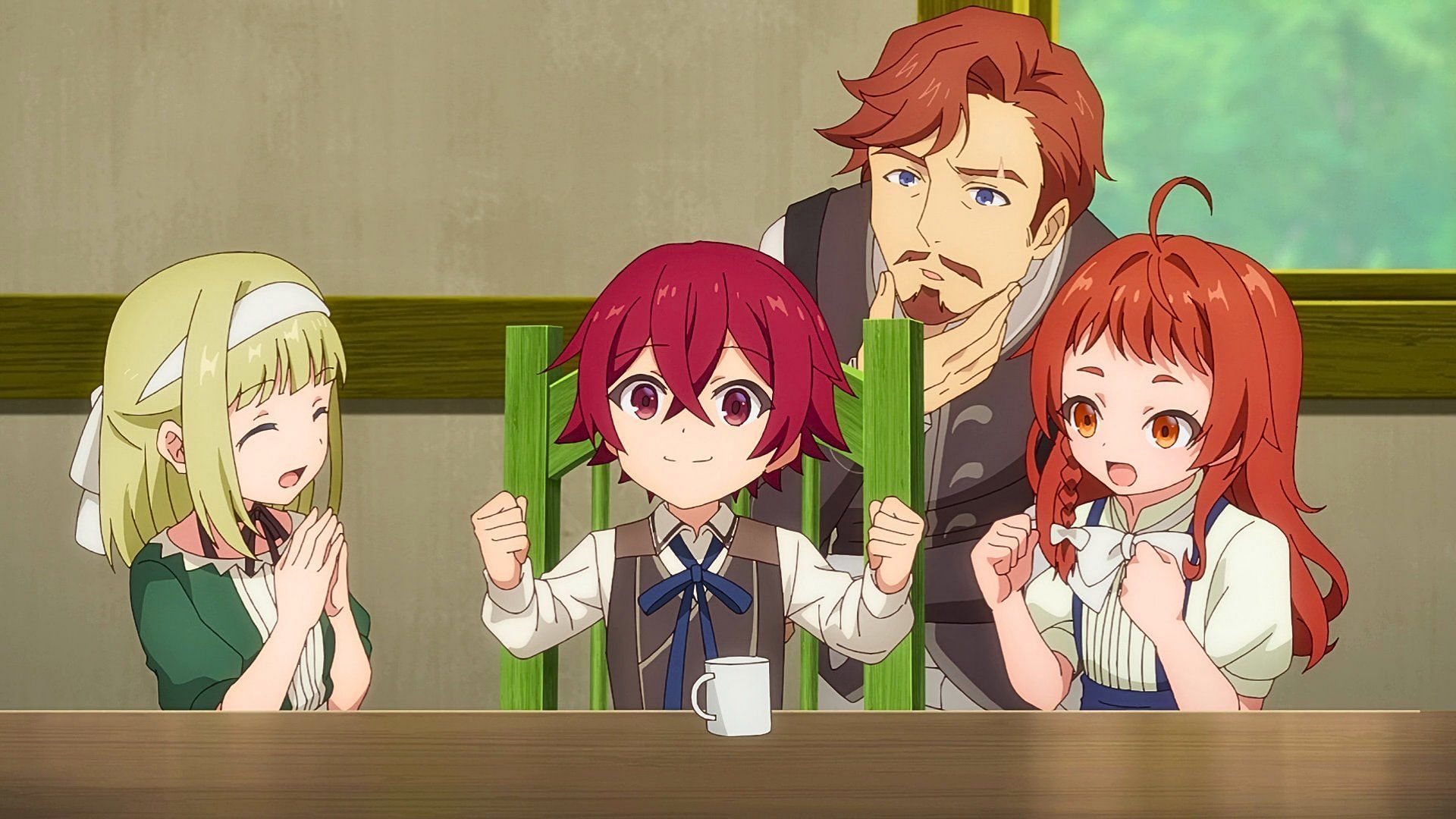 Rose, Shion, Gawain, and Marie in the most recent episode (Image via Studio Deen).