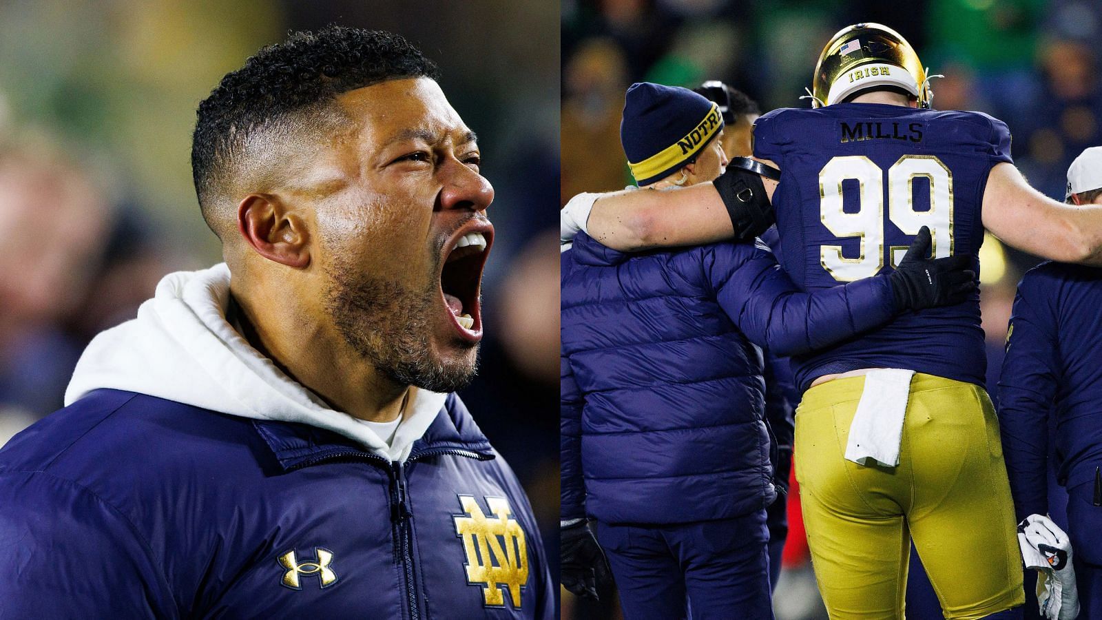 Marcus Freeman and Notre Dame will miss a few players in the Orange Bowl, including injured defensive lineman Rylie Mills. (Photo Credits: IMAGN)