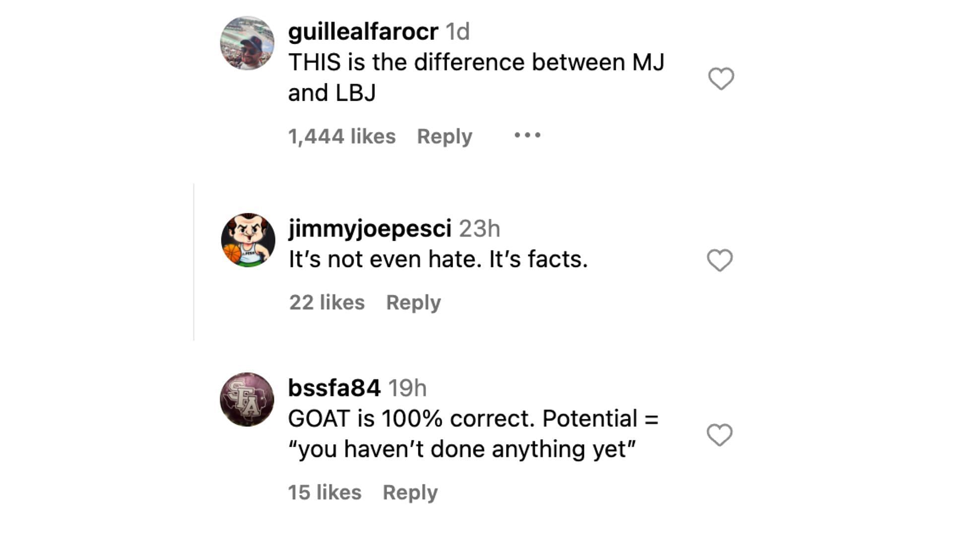 NBA fans comment on Michael Jordan&#039;s comments about modern players. Photo Credit: instagram/o2.mentality