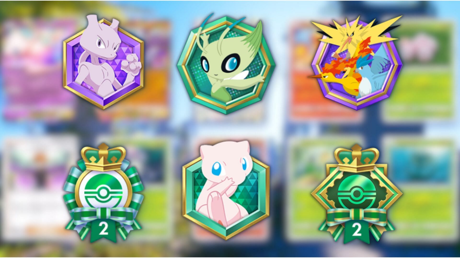 Some emblems as seen in the game (Image via The Pokemon Company)