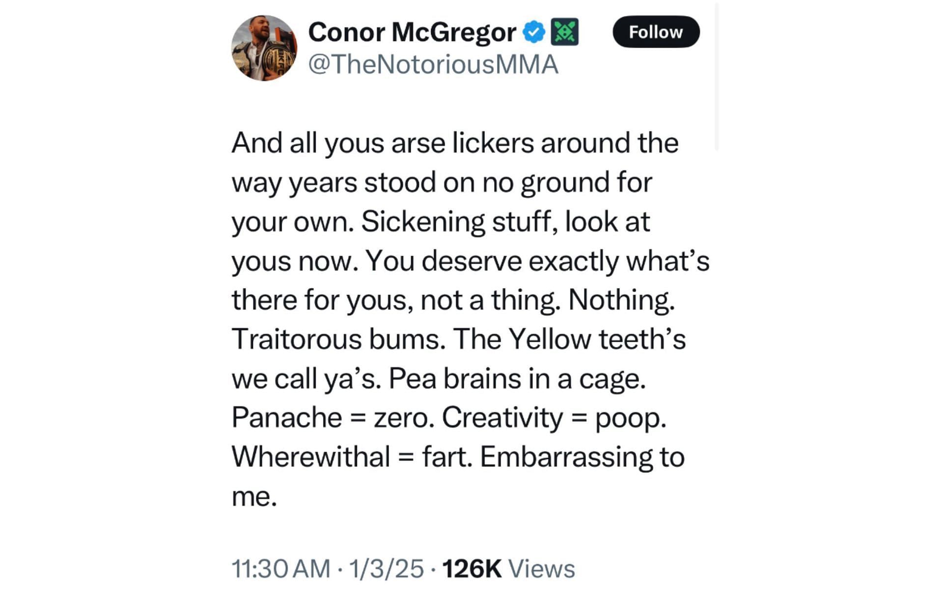 Screenshot of @THENOTORIOUSMMA&#039;s post on X