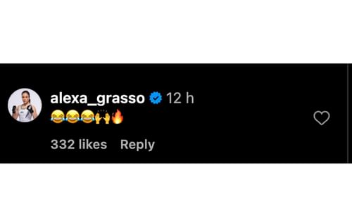 Screenshot of Alexa Grasso's comment.