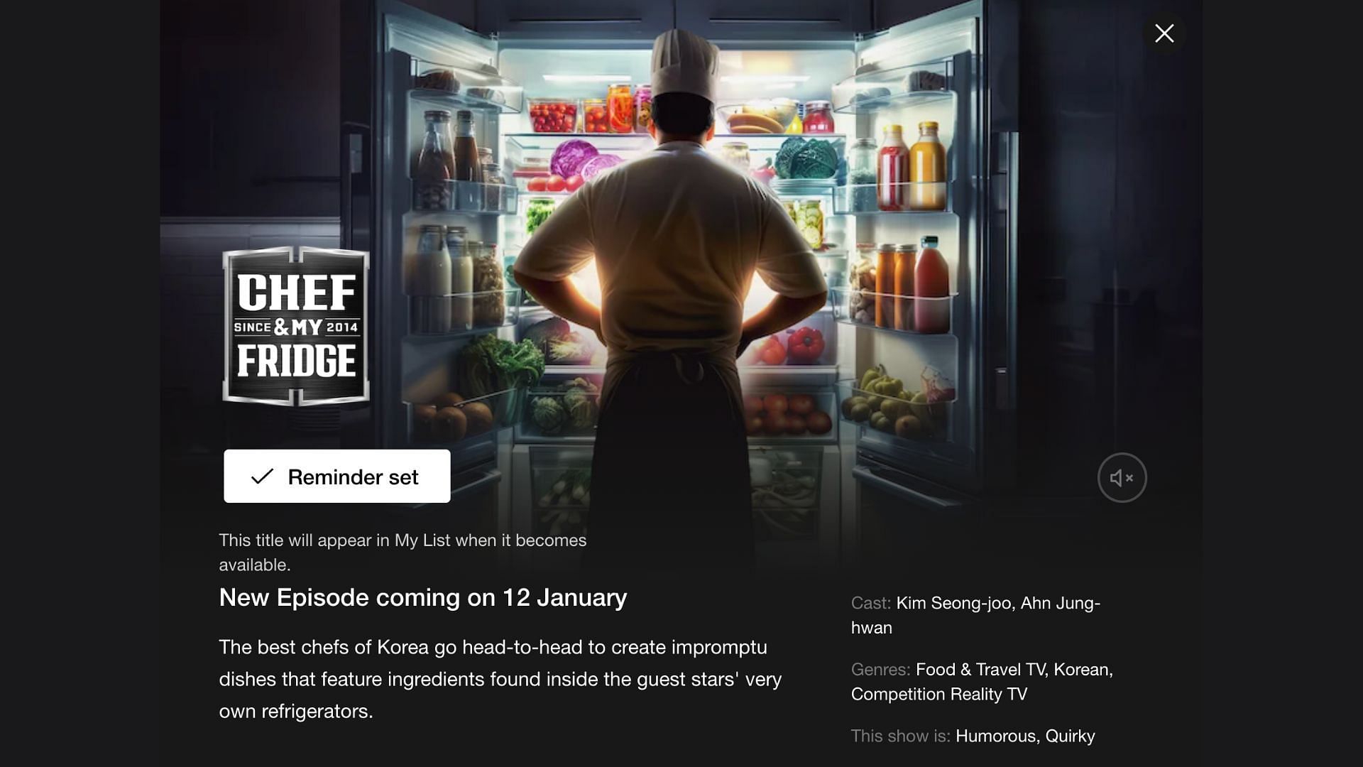 &quot;Chef &amp; My Fridge&quot; and the AI Poster Controversy. (Image via Netflix)