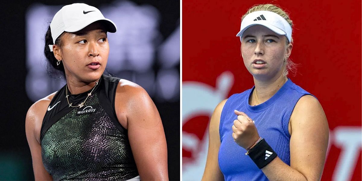 Naomi Osaka (L) and Clara Tauson (R) (Image Source: Getty)