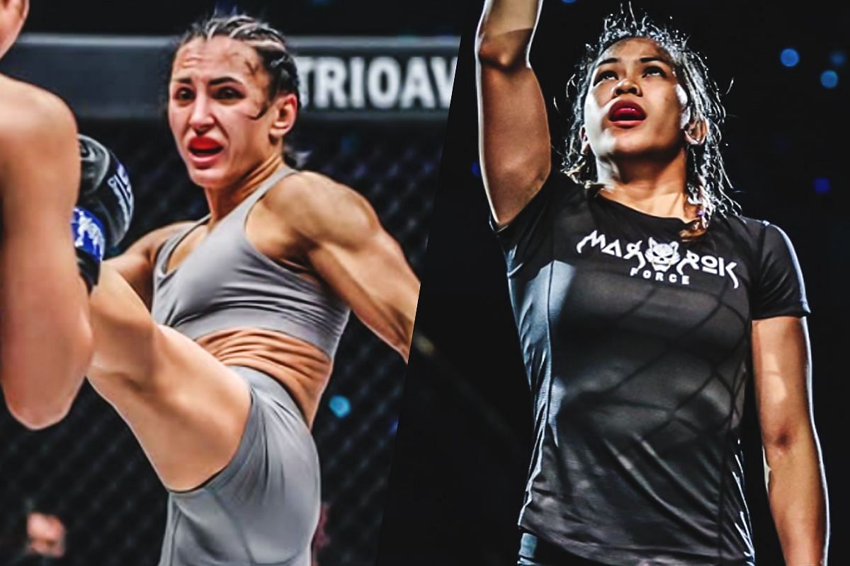 Alyona Rassohyna (left) and Denice Zamboanga (right). [Photos from ONE Championship]