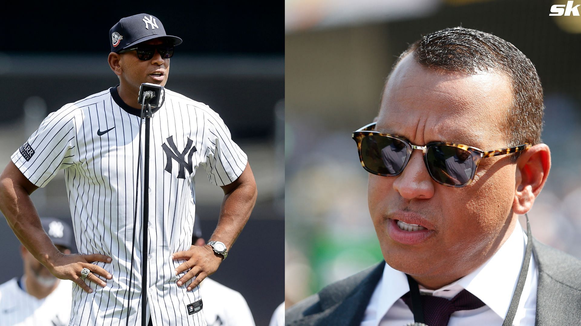 Former New York Yankee Alex Rodriguez attends the teams Old Timer