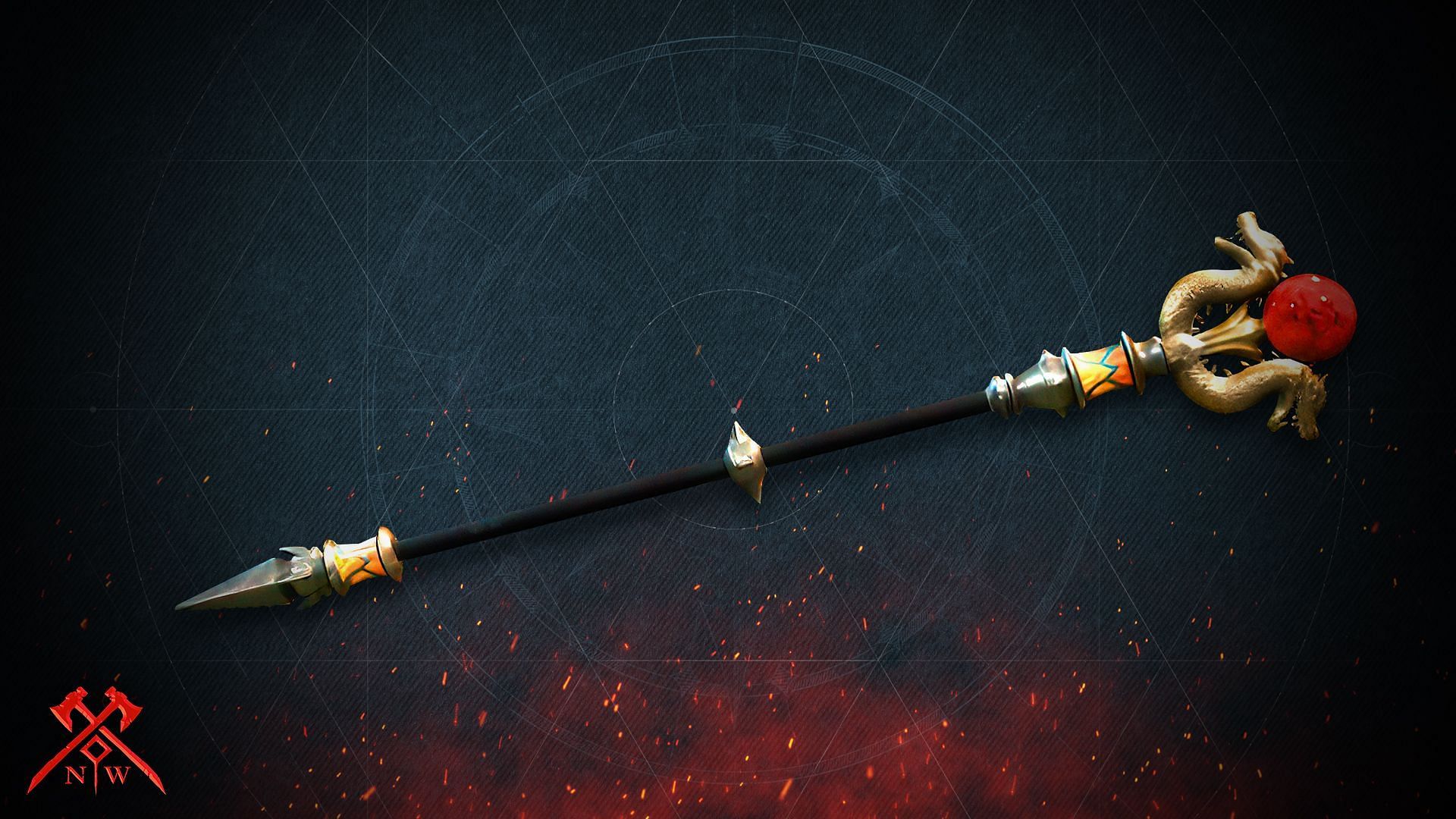 Fire Staff: Burnatator is the most fiery of the new Artifacts in New World Aeternum Season 7 (Image via Amazon Games)