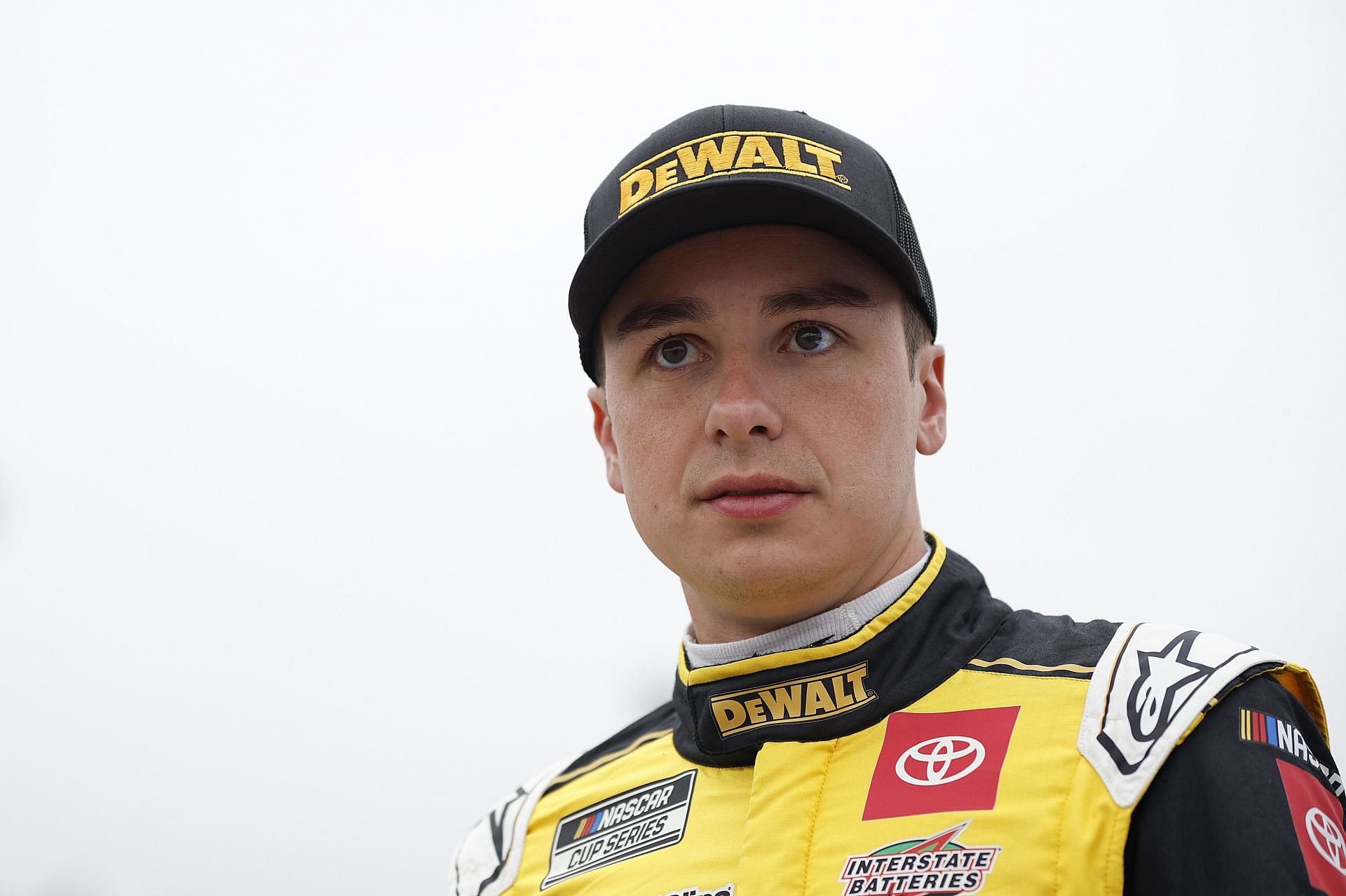 MADISON, ILLINOIS - JUNE 01: Christopher Bell, driver of the #20 DEWALT Toyota, looks on during practice for the NASCAR Cup Series Enjoy Illinois 300 at WWT Raceway on June 01, 2024 in Madison, Illinois. (Photo by Sean Gardner/Getty Images) - Source: Getty