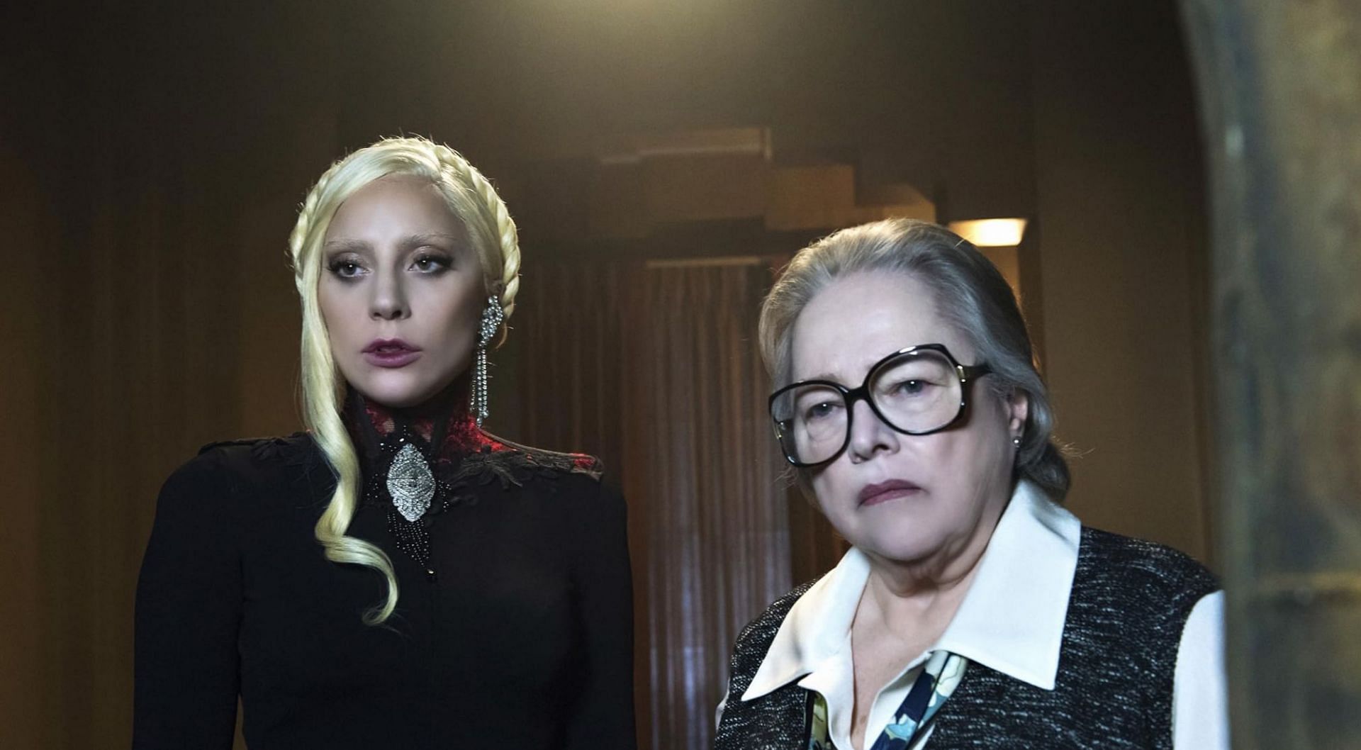 Lady Gaga(left) and Kathy Bates(right) in a still from American Horror Story(Image via FX Studios)