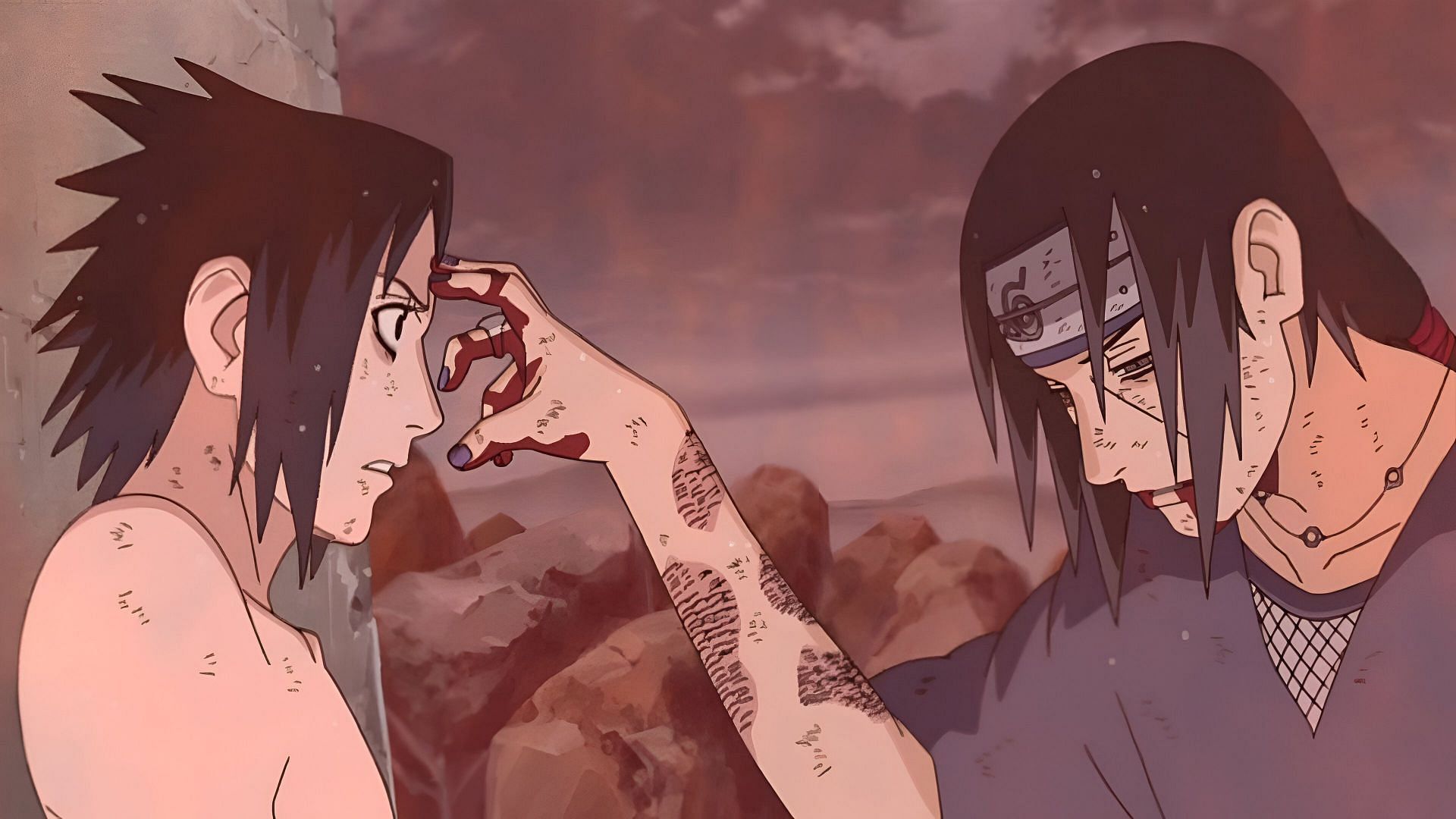 Sasuke vs Itachi as seen in the anime (Image via Studio Pierrot)