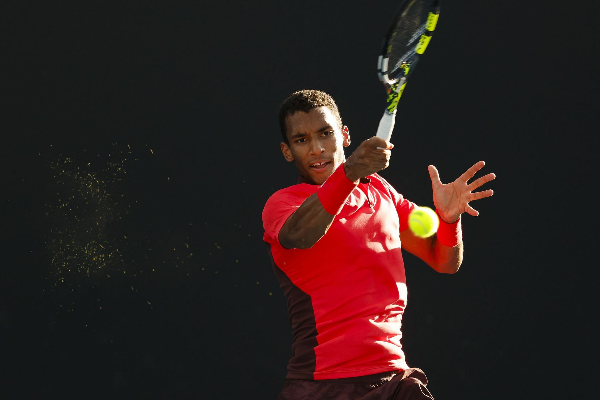 Felix Auger-Aliassime in action at the Australian Open (Image source: Getty)