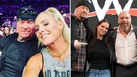 Michelle McCool reacts after The Undertaker and others surprise Triple H with WWE Hall of Fame induction news