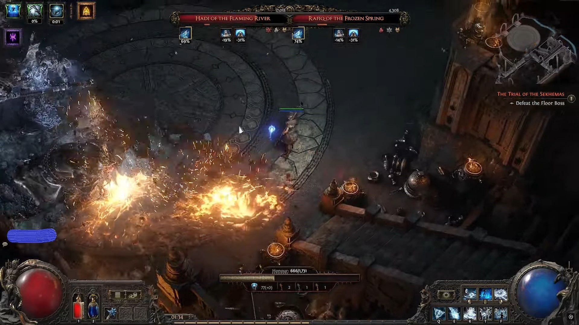 Hadi&#039;s AOE attack in Path of Exile 2 (Image via GGG)