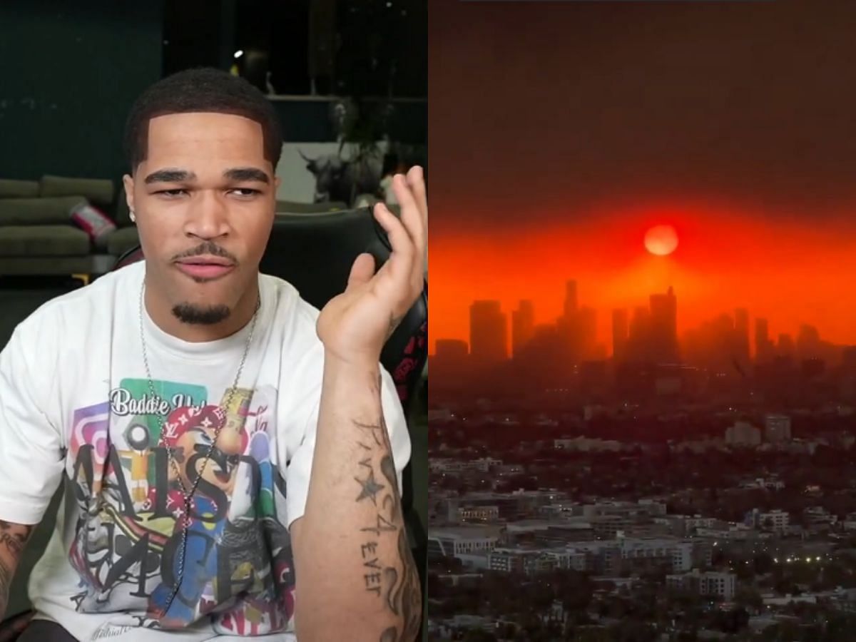 Plaqueboymax criticized for his comments amid LA wildfires (Image via Twitch/@Plaqueboymax and X/@Creepydotorg)