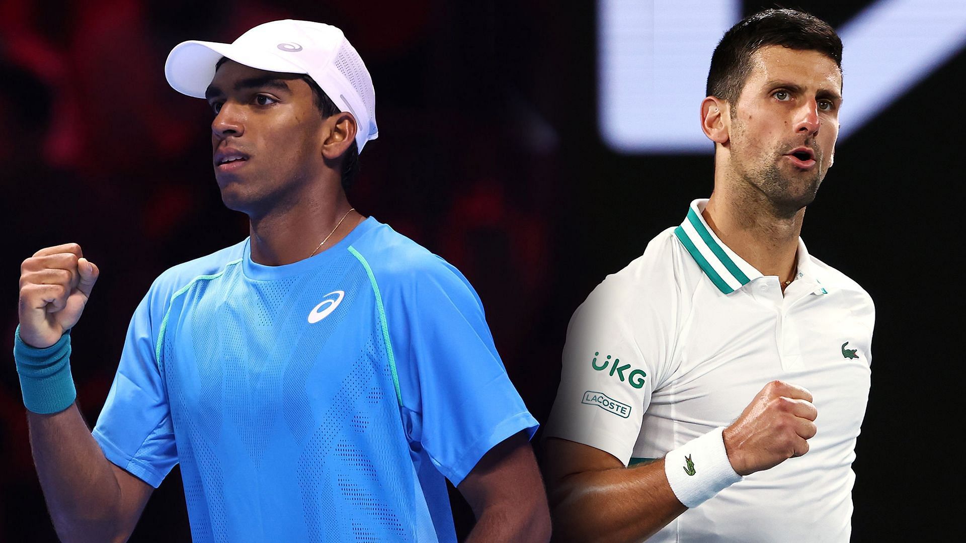 Nishesh Basavareddy will take on Novak Djokovic in the first round of the Australian Open 2025. (Photos: Getty)