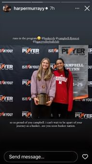 Screenshot of Harper Murray's Instagram story (@harpermurrayy)