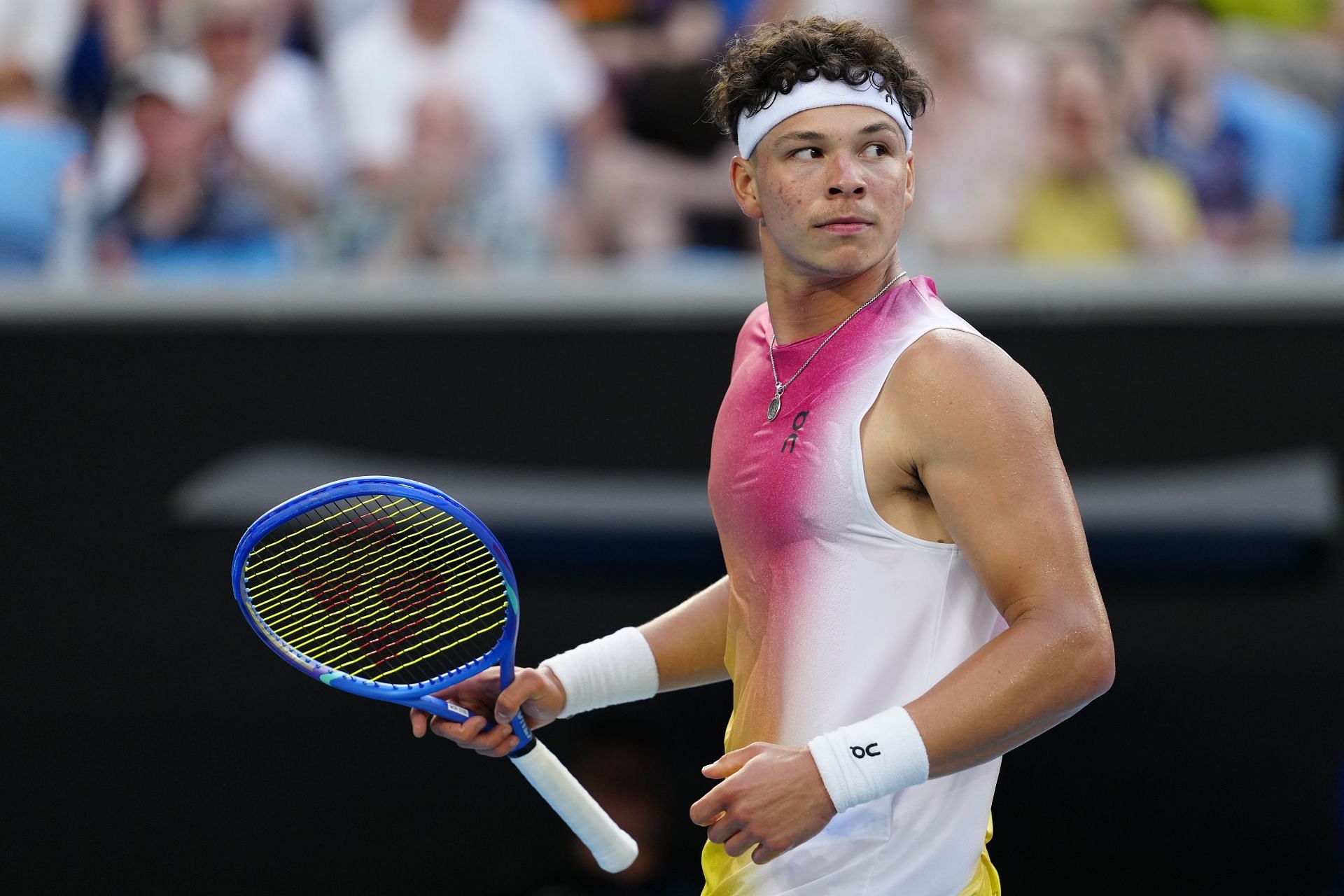 Ben Shelton at the 2025 Australian Open - Source: Getty