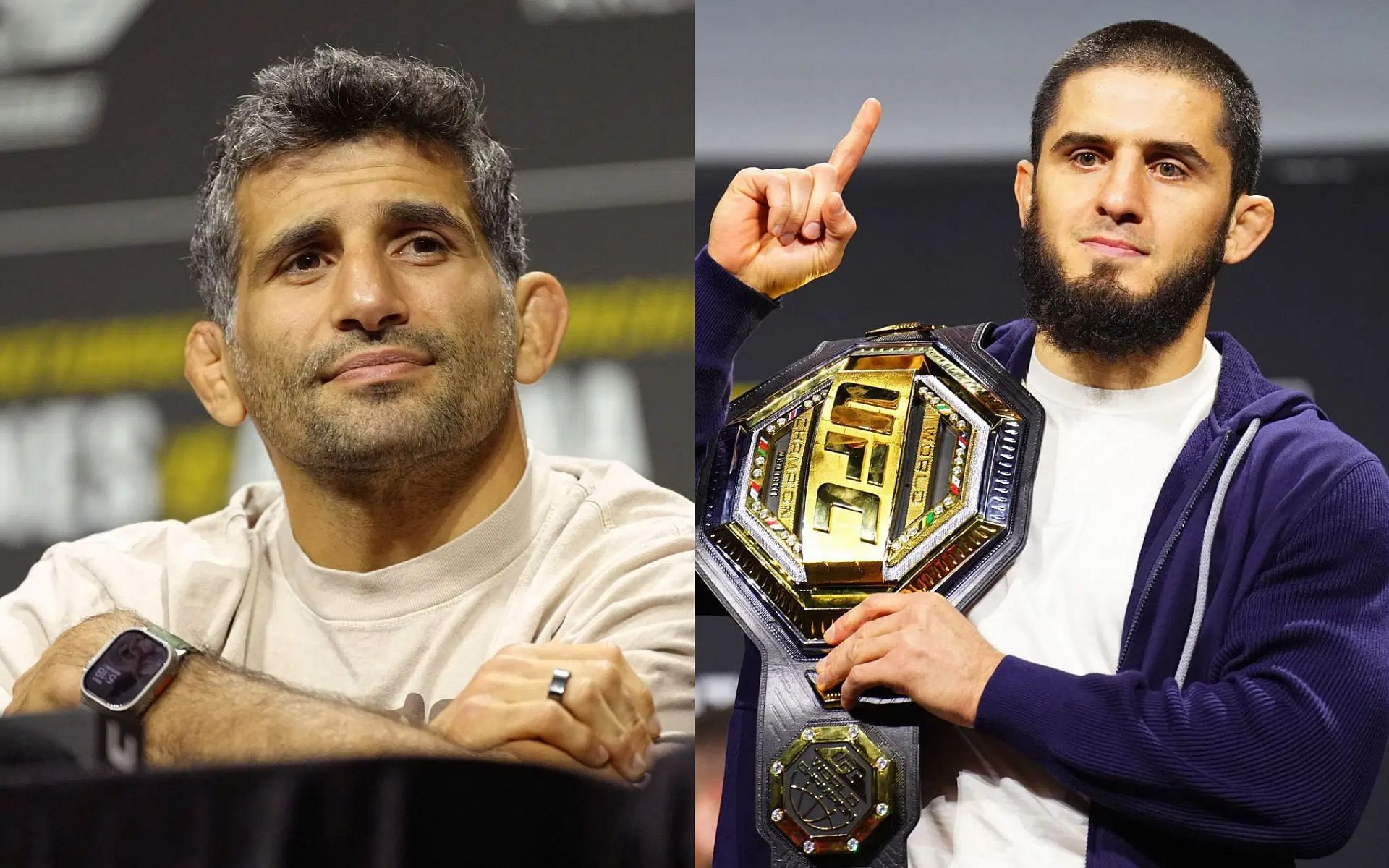 Beneil Dariush (left) shares the key points needed to defeat Islam Makhachev (right) [Images courtesy: Getty Images]