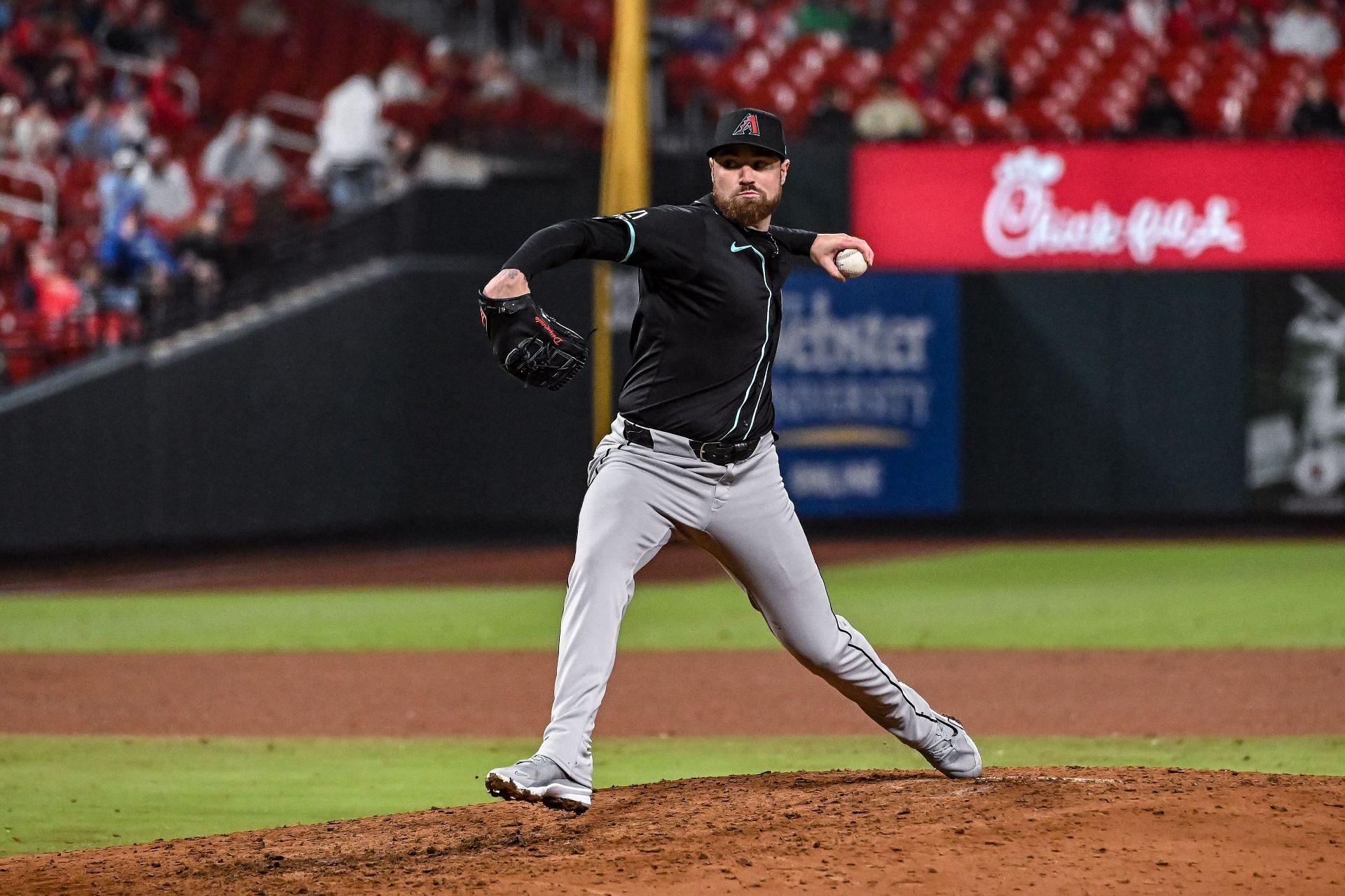 Logan Allen in action for the Arizona Diamondbacks against the St. Louis Cardinals - Source: Getty