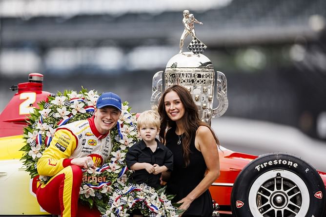 Josef Newgarden's wife Ashley shares adorable glimpse of "moms trying to workout" featuring son Kota