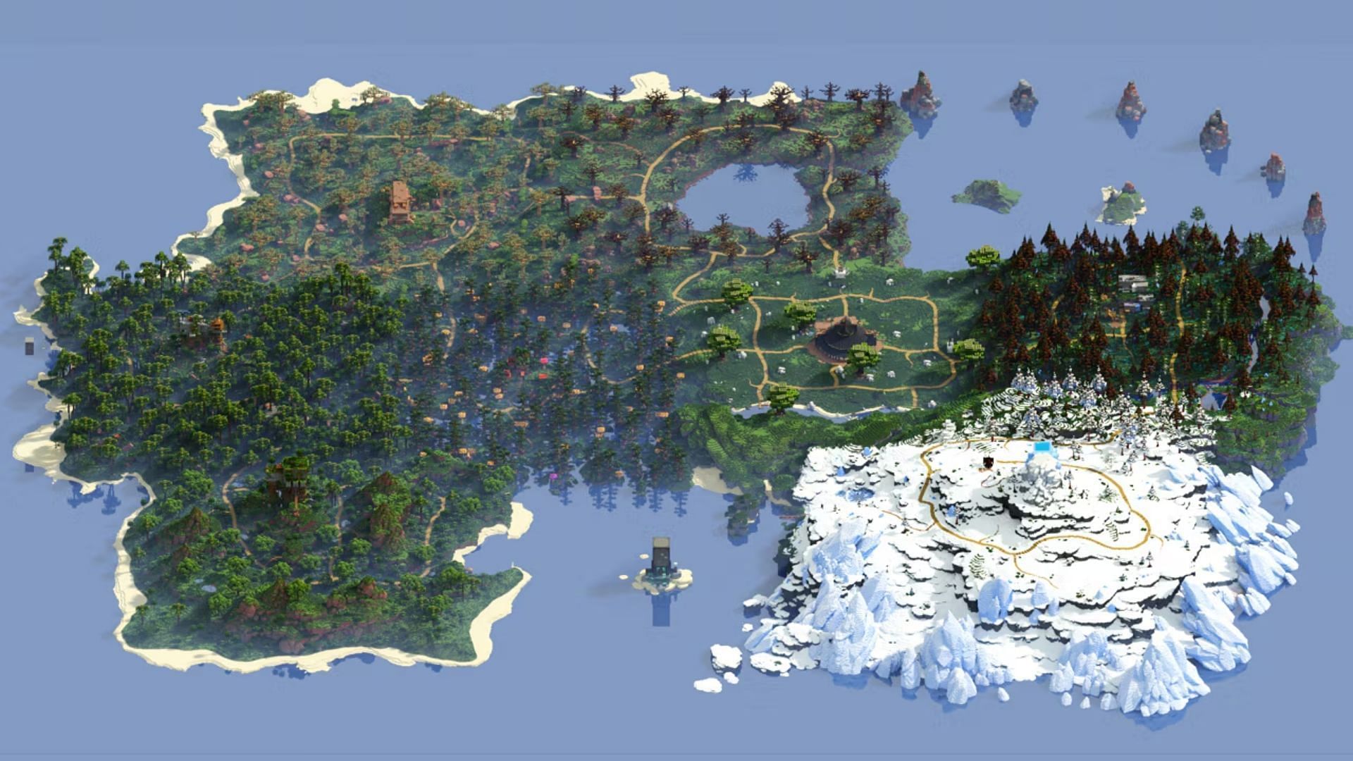 The Minecraft National Park DLC contains unique biomes which players can explore (Image via Mojang Studios)