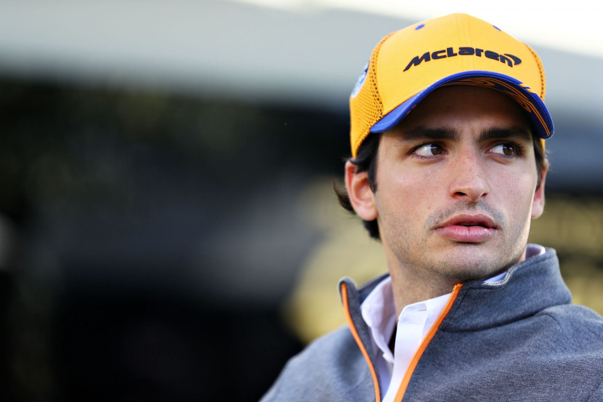 Carlos Sainz of Spain and McLaren F1 looks on in the Paddock- Source: Getty