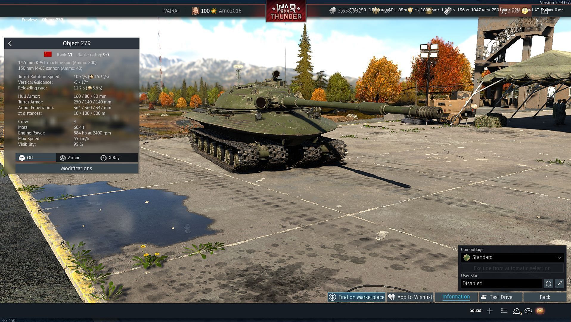 The Object 279 in War Thunder (image via Gaijin Entertainment)