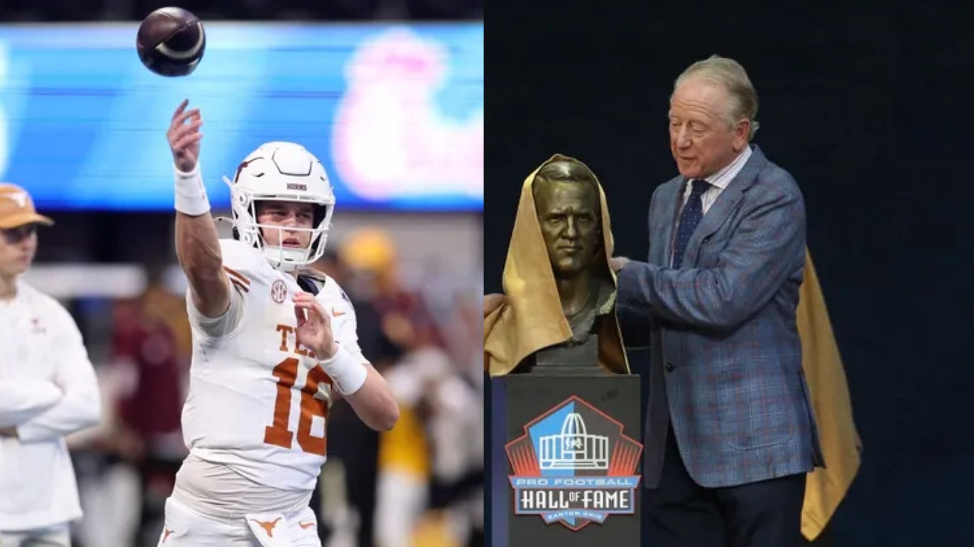 Texas quarterback Arch Manning &amp; his grandfather, Archie Manning